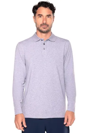 Men's Coppitt Long Sleeve Weekend Polo | Grey Heather