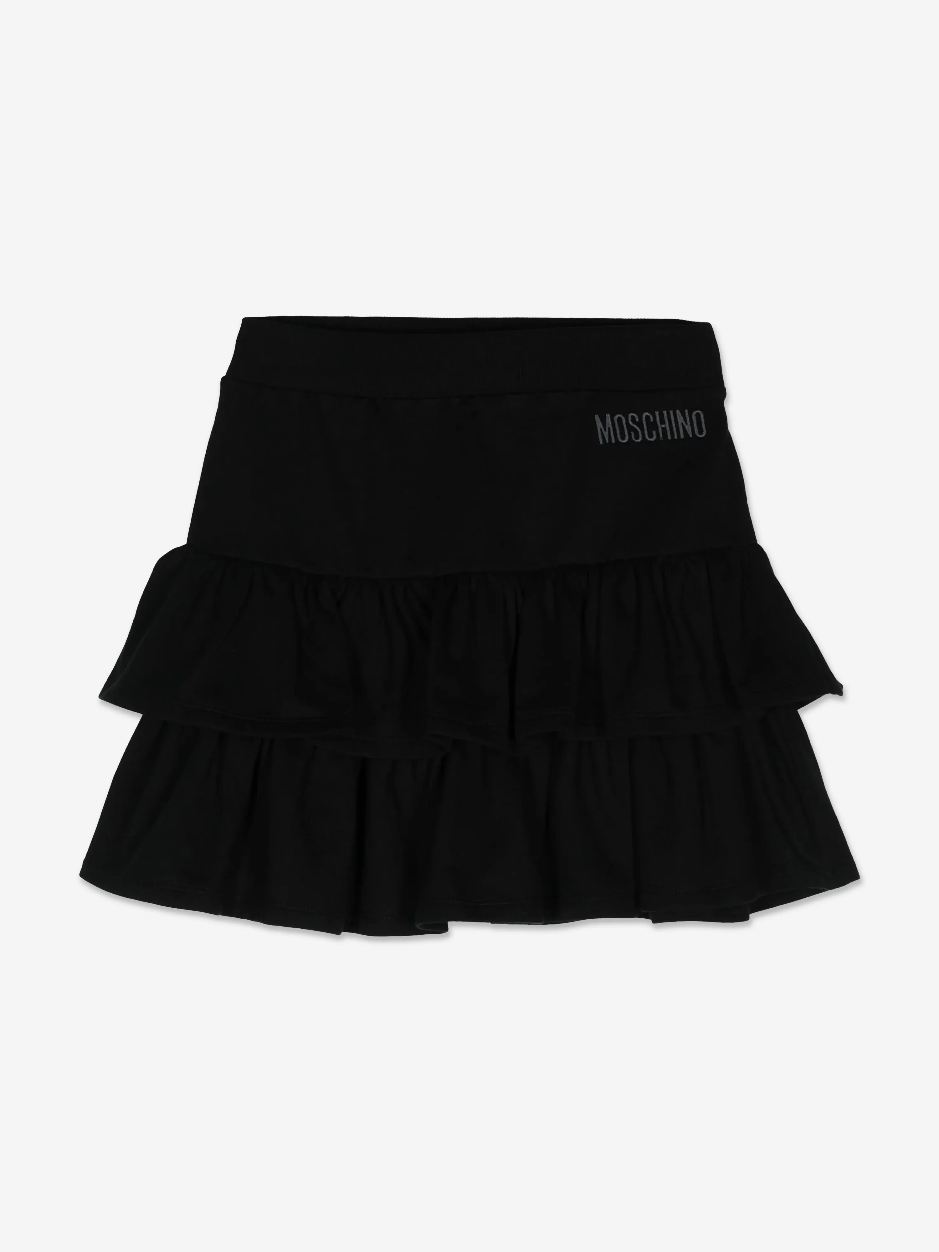 Moschino Girls Ruffle Skirt in Black