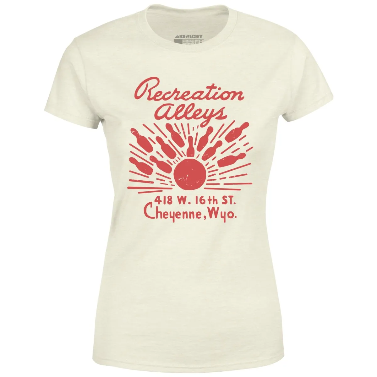 Recreation Alleys - Cheyenne, WY - Vintage Bowling Alley - Women's T-Shirt