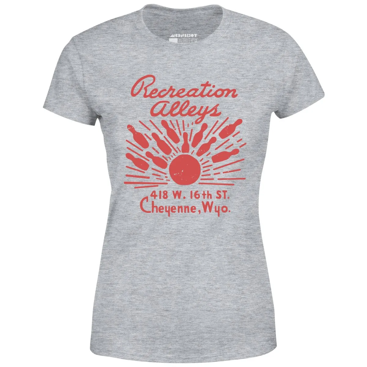 Recreation Alleys - Cheyenne, WY - Vintage Bowling Alley - Women's T-Shirt