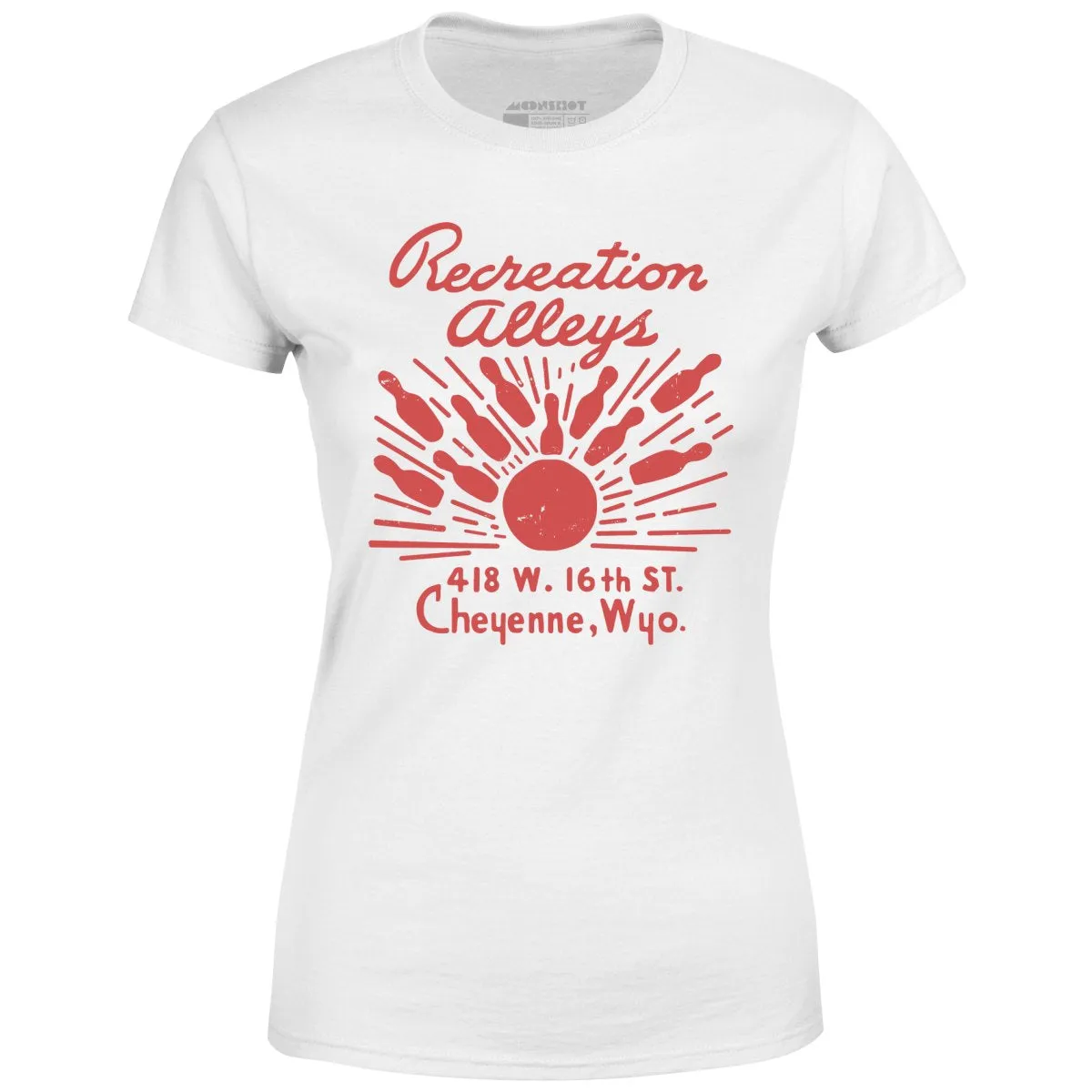 Recreation Alleys - Cheyenne, WY - Vintage Bowling Alley - Women's T-Shirt