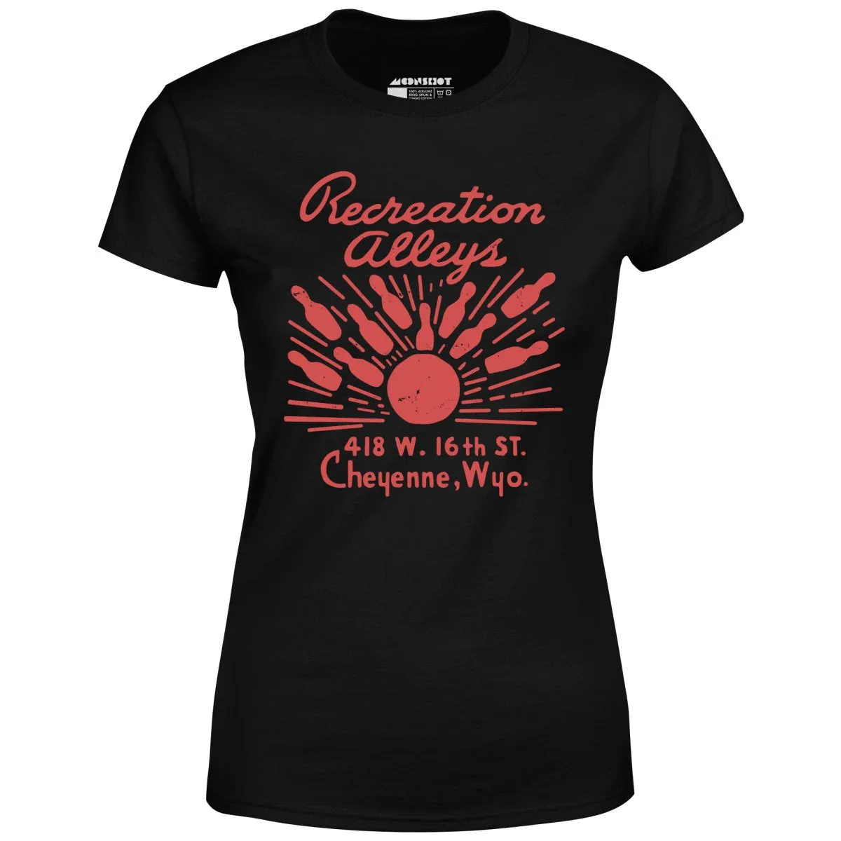 Recreation Alleys - Cheyenne, WY - Vintage Bowling Alley - Women's T-Shirt