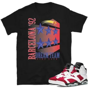 Retro 6 Carmine shirts