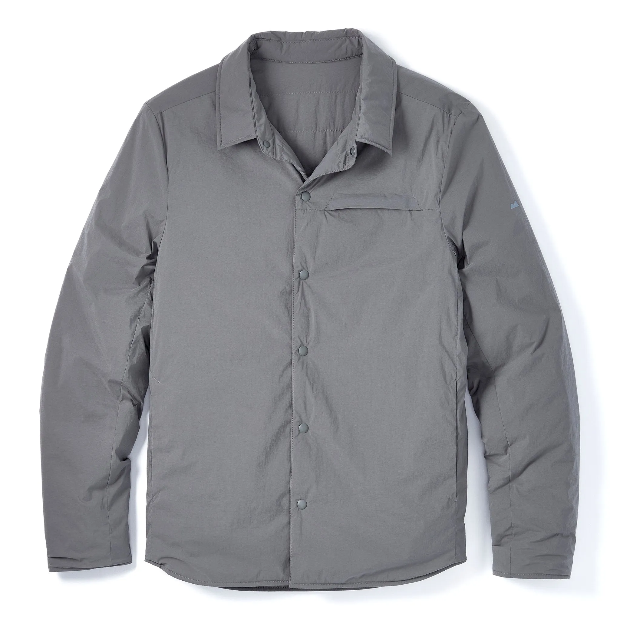 Reversible Insulated Shirt Jacket in Slate