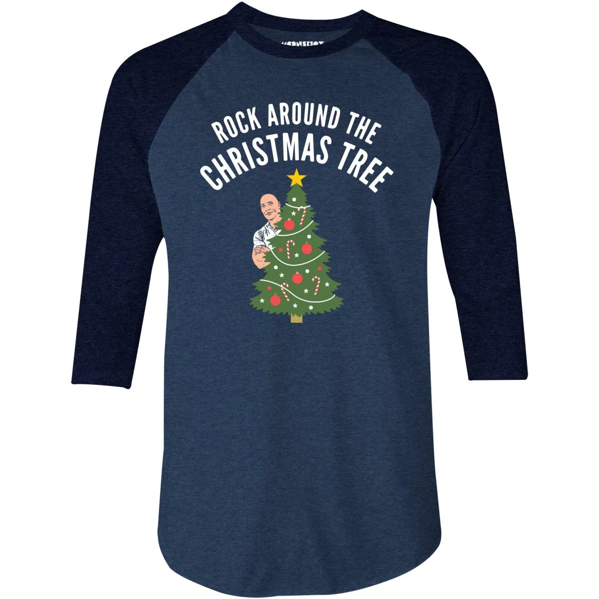 Rock Around the Christmas Tree - 3/4 Sleeve Raglan T-Shirt