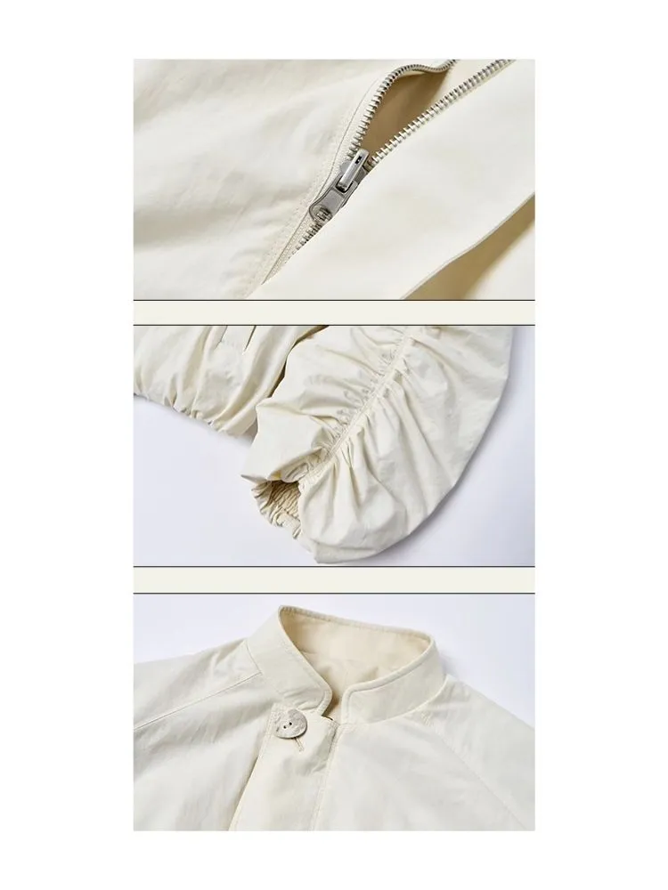 Ruched Bomber Jacket