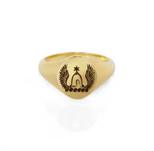 Scalloped Signet Ring