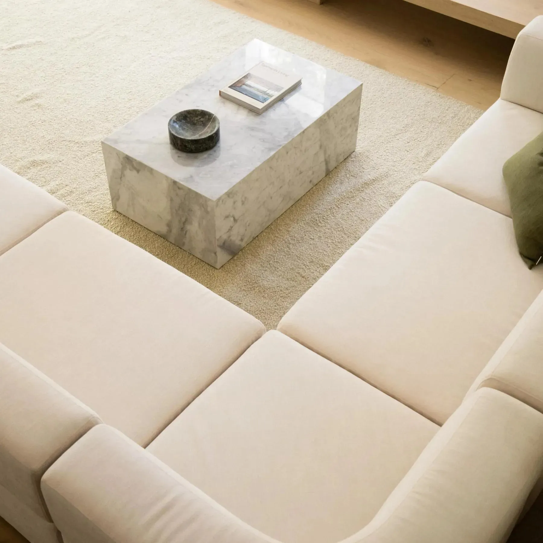 Stretch Corner Sofa - Silex Off White