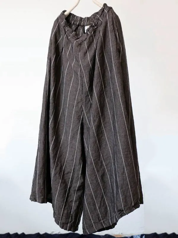 Super Loose Stripe Wide-leg Pants