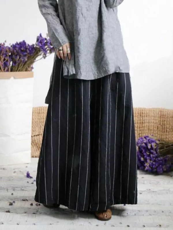 Super Loose Stripe Wide-leg Pants