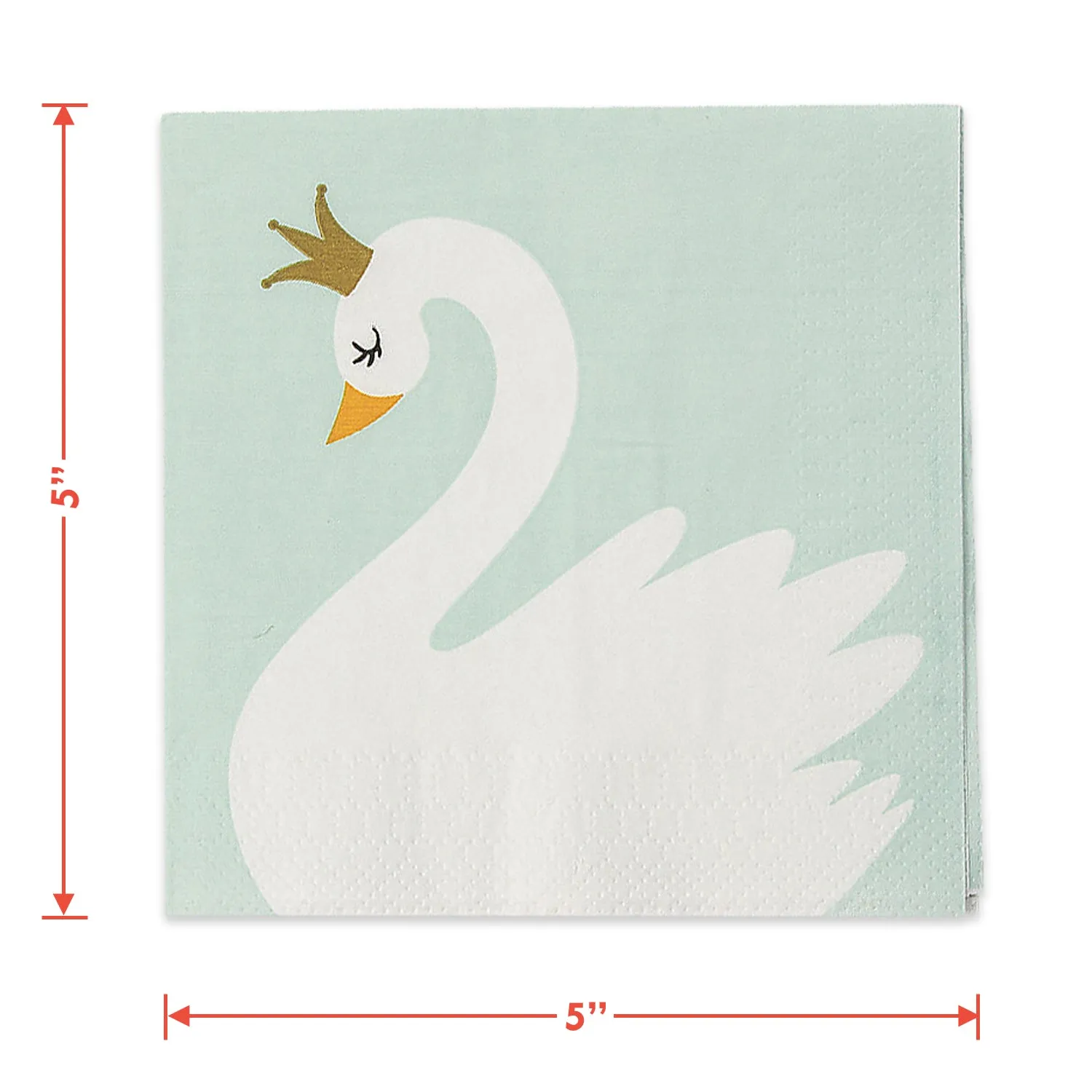 Swan Party Supplies - Sweet Swan Floral Paper Dessert Plates and Beverage Napkins (Serves 16)