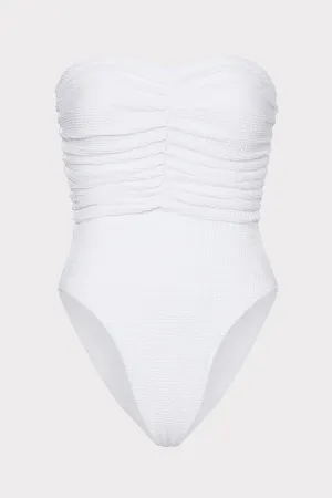 Textured Ruched One Piece